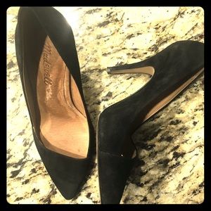 Madewell Mira Black Suede Pump 6 1/2